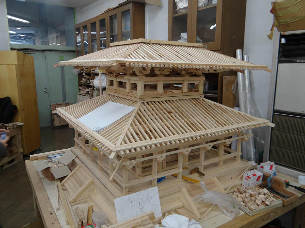 建築学科の制作風景